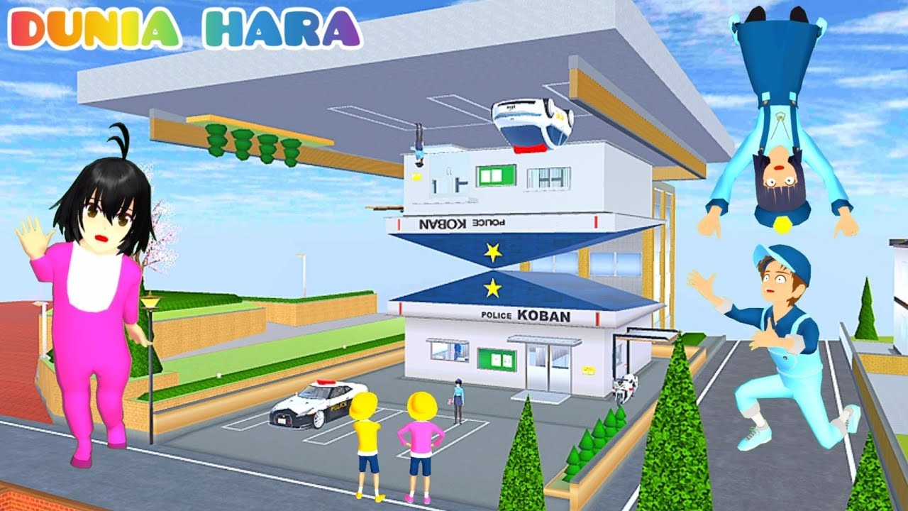 Kantor Polisi Koban Terbalik? Polisi Iyo Terbalik 😱 Yuta Panik Atom Atam Hilang 😨| Sakura School