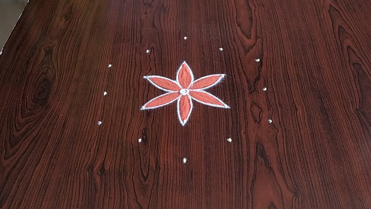2 Beautiful Daily kolams only (5×3) dot's...