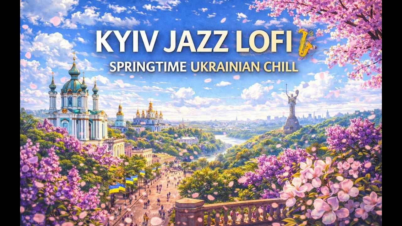 Kyiv Jazz Lofi 🌸 Spring in Kyiv | Cherry Blossoms, Chestnuts & Ukrainian Chill Beats
