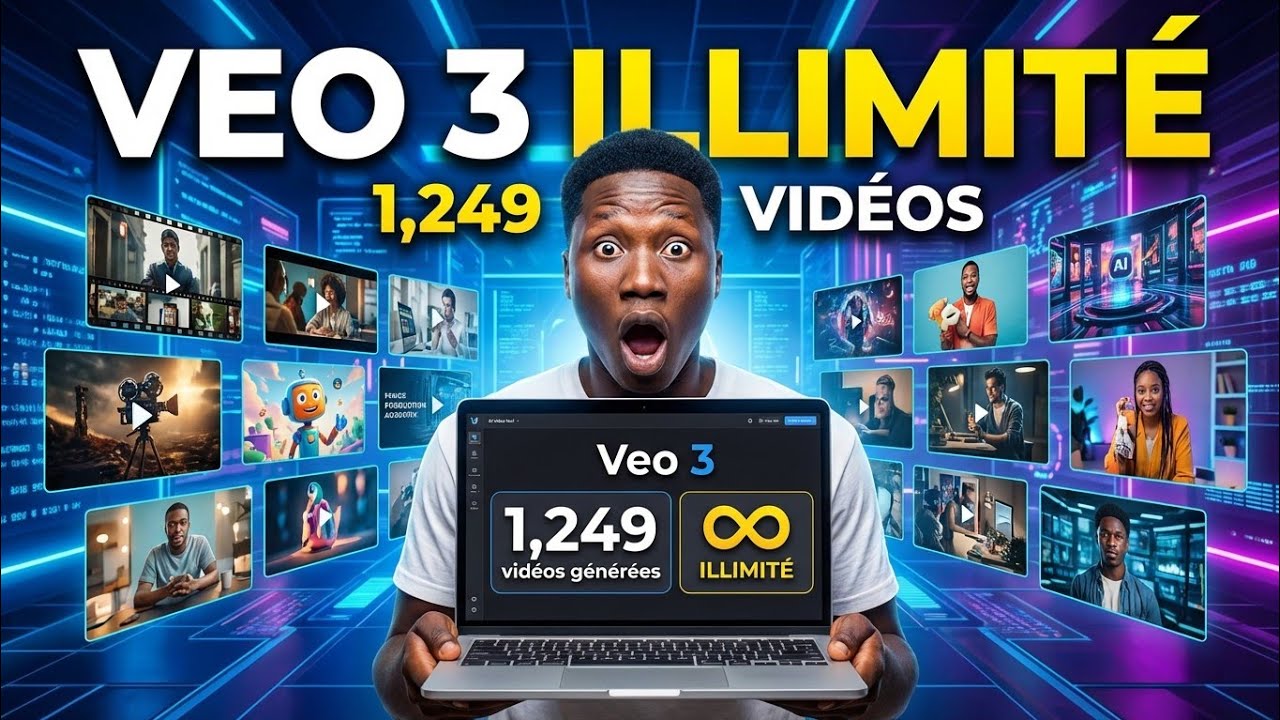 Veo 3 illimité 😱 J’ai généré 1 249 vidéos  sans blocage #veo3 #veo3free 
