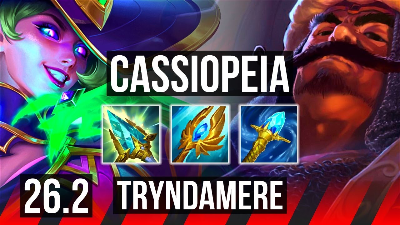 CASSIOPEIA vs TRYNDAMERE (TOP) | 8k gold comeback | KR Master | 26.2
