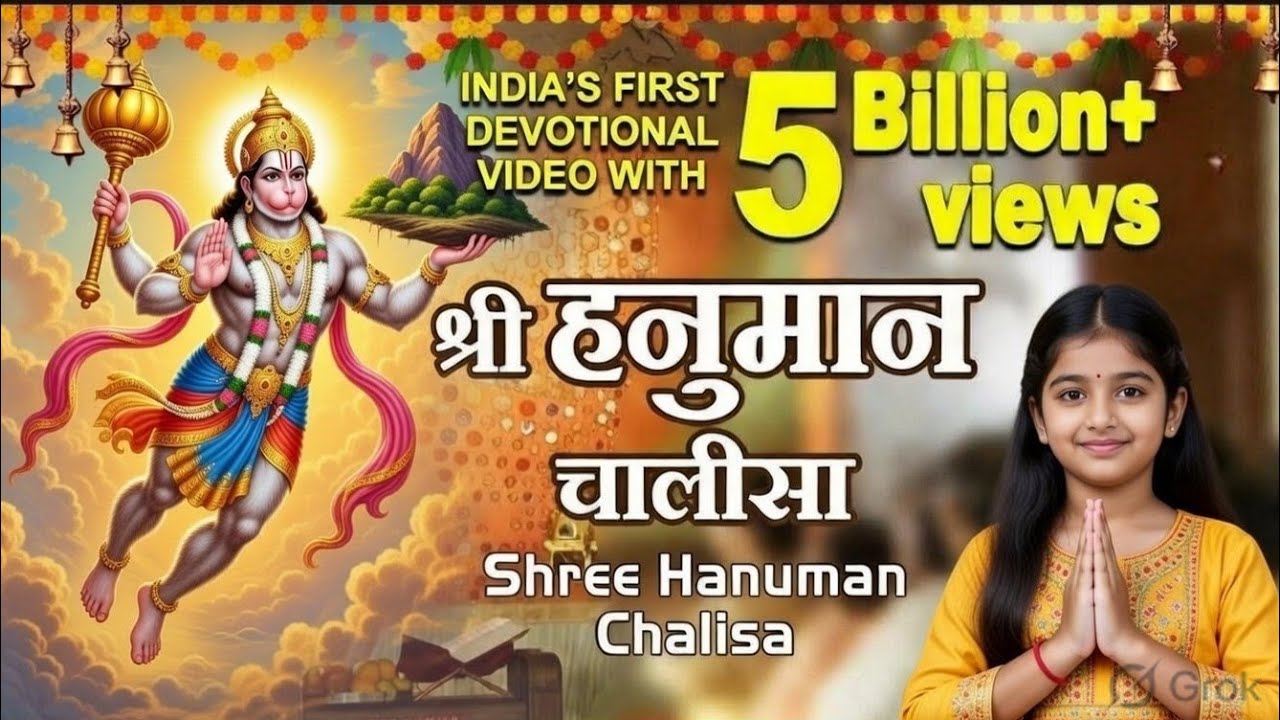 हनुमान चालीसा हिंदी with Lyrics। Hanuman Chalisa lyrics in Hindi with scrolling। Jai Hanuman Gyan।