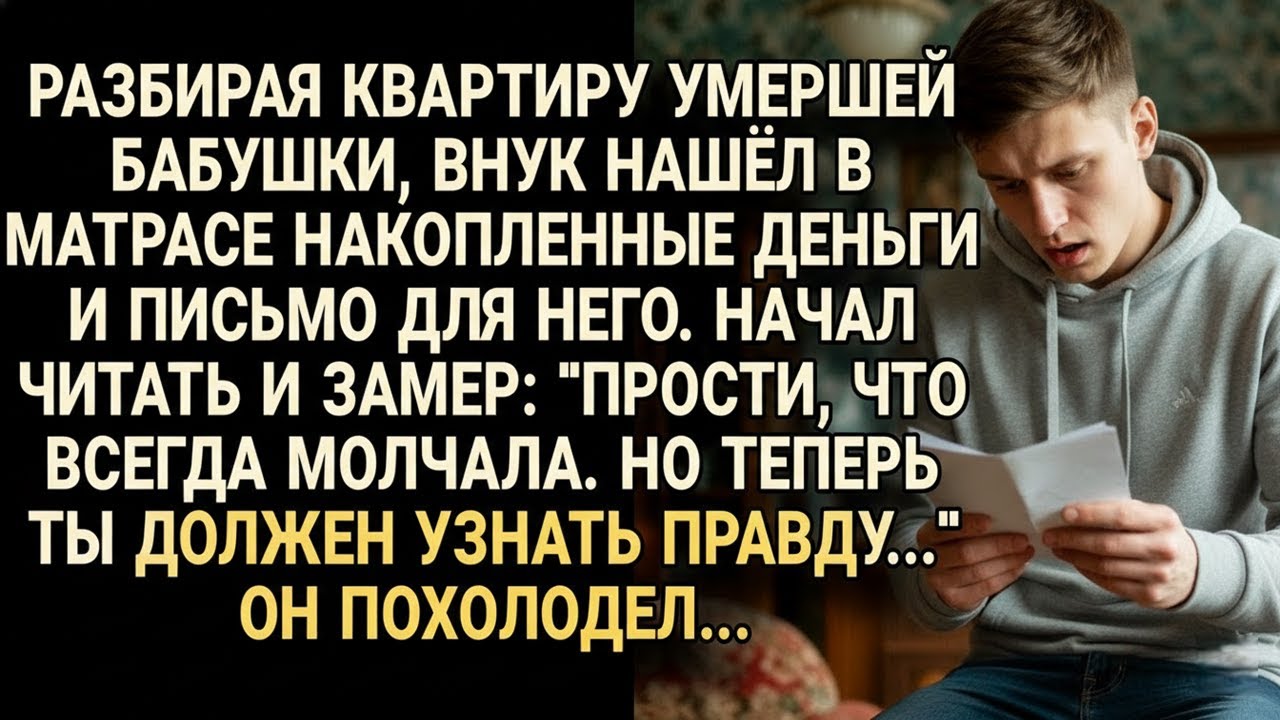 Внук нашёл деньги в матрасе бабушки и письмо с правдой, от которой он похолодел...
