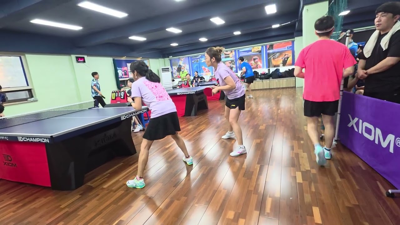 부산 해운대 탁구장 3월 2인단체전 탁구대회 경기 영상...