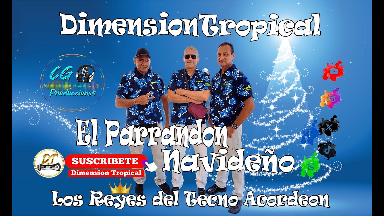 Cover Tema El Parrandon Nvideño Dimension Tropical los Reyes del Tecno Acordeon