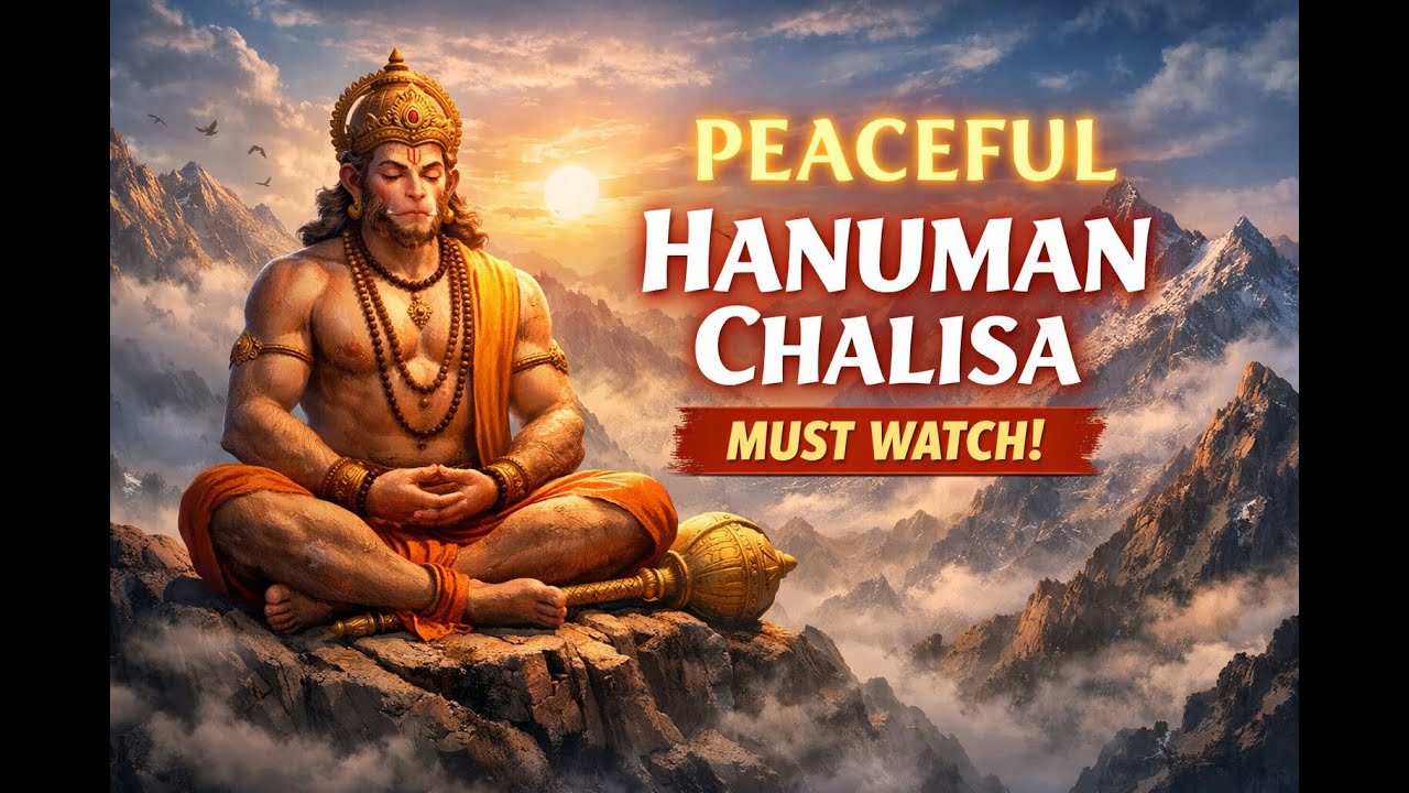 Slow Hanuman Chalisa  | Night Bhajan for Deep Sleep, Peace & Fear Removal