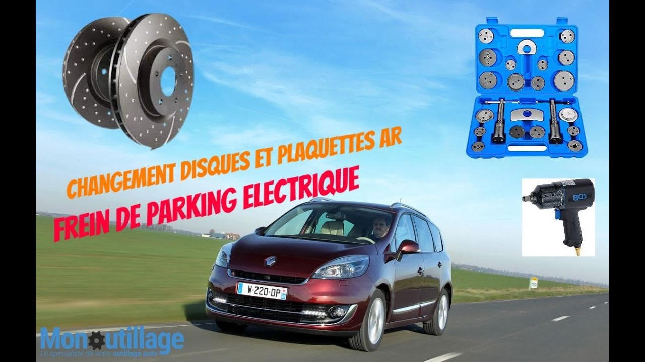 disque roulement et plaquettes AR Renault scenic 3, frein de parking électrique TOPDON PHOENIX LITE2