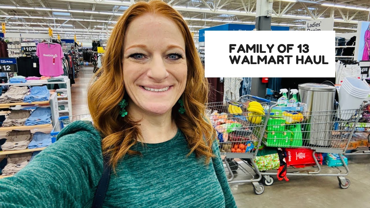 FAMILY OF 13 WALMART HAUL