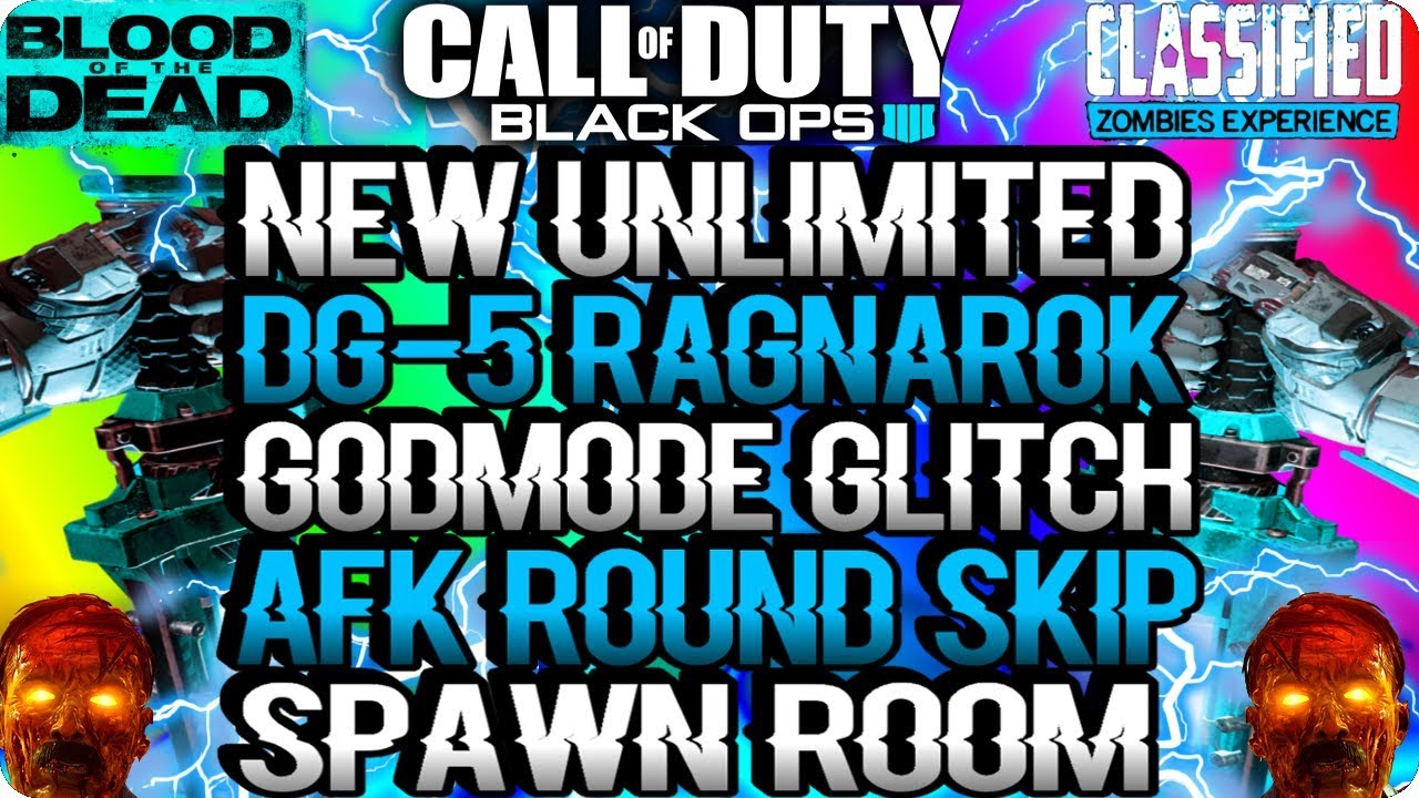 BO4 Zombie Glitches: New Unlimited DG-5 Ragnarok Godmode AFK Round Skip In Spawn Room - Black Ops 4