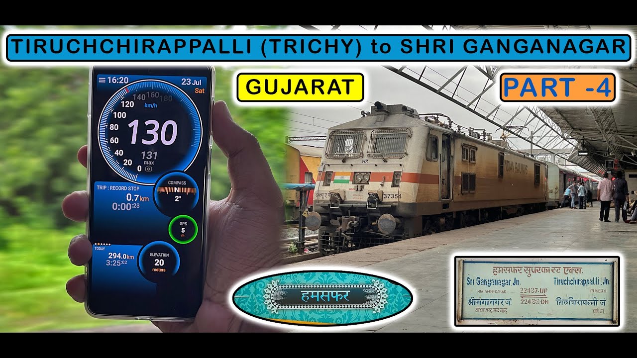 KALYAN to SABARMATI : Tiruchchirappalli - Shri Ganganagar HUMSAFAR Express Journey Part 4