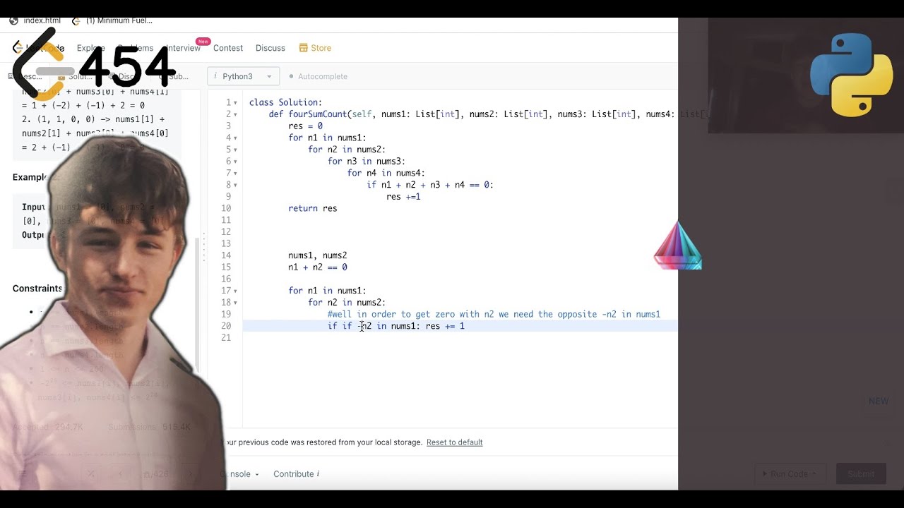 Leetcode 454. 4Sum II