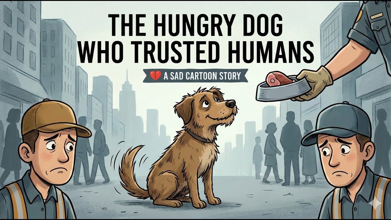 the hungry Dog who trusted Humans | moral story for children 
