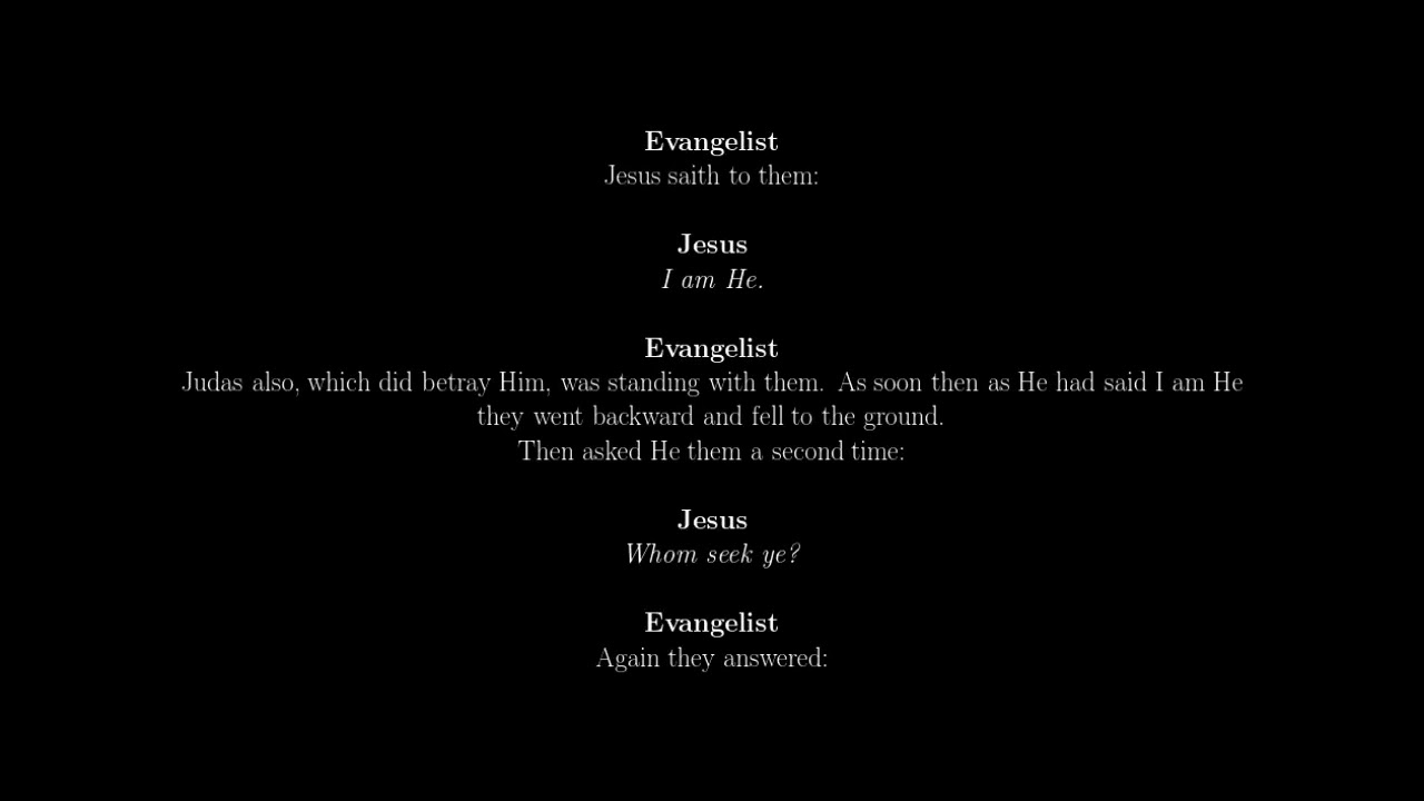 St. John Passion (J. S. Bach) - Crouch End Festival Chorus/David Temple (with text)