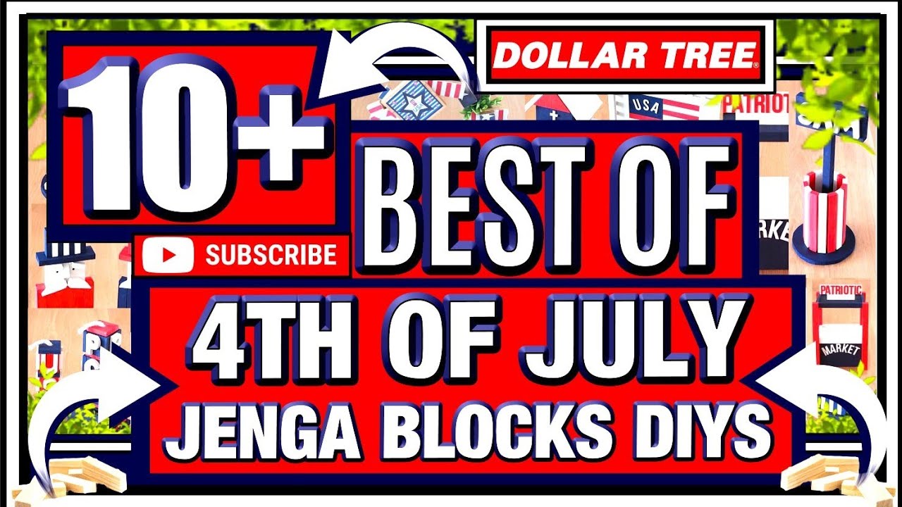 🔟 BEST OF 4TH OF JULY TUMBLING TOWER BLOCKS DIYS✅GENIUS 🔟+ BEST OF JENGA BLOCKS✅PATRIOTIC DIYS 2024