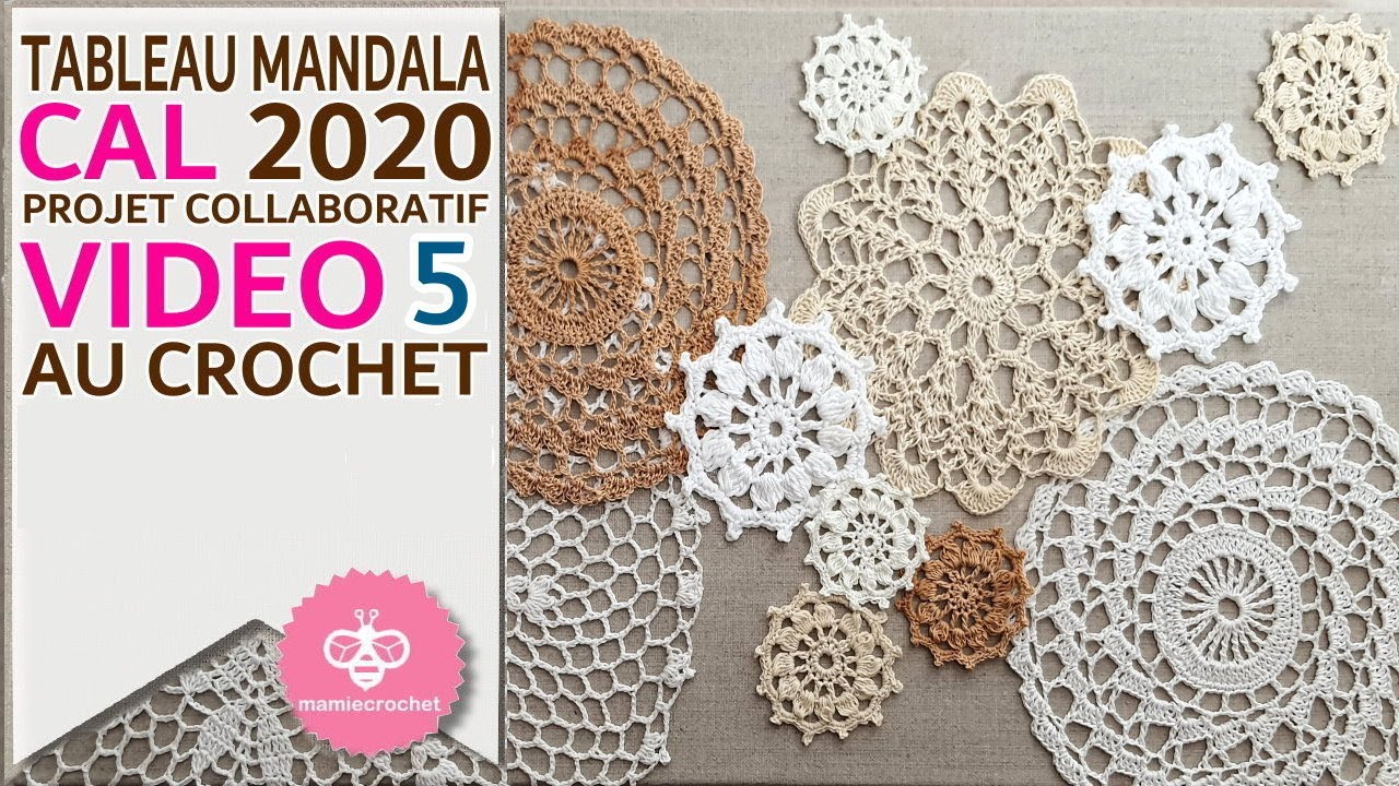 Comment faire un tableau original au crochet CAL VIDEO 5, tuto , pas à pas #mamiecrochet