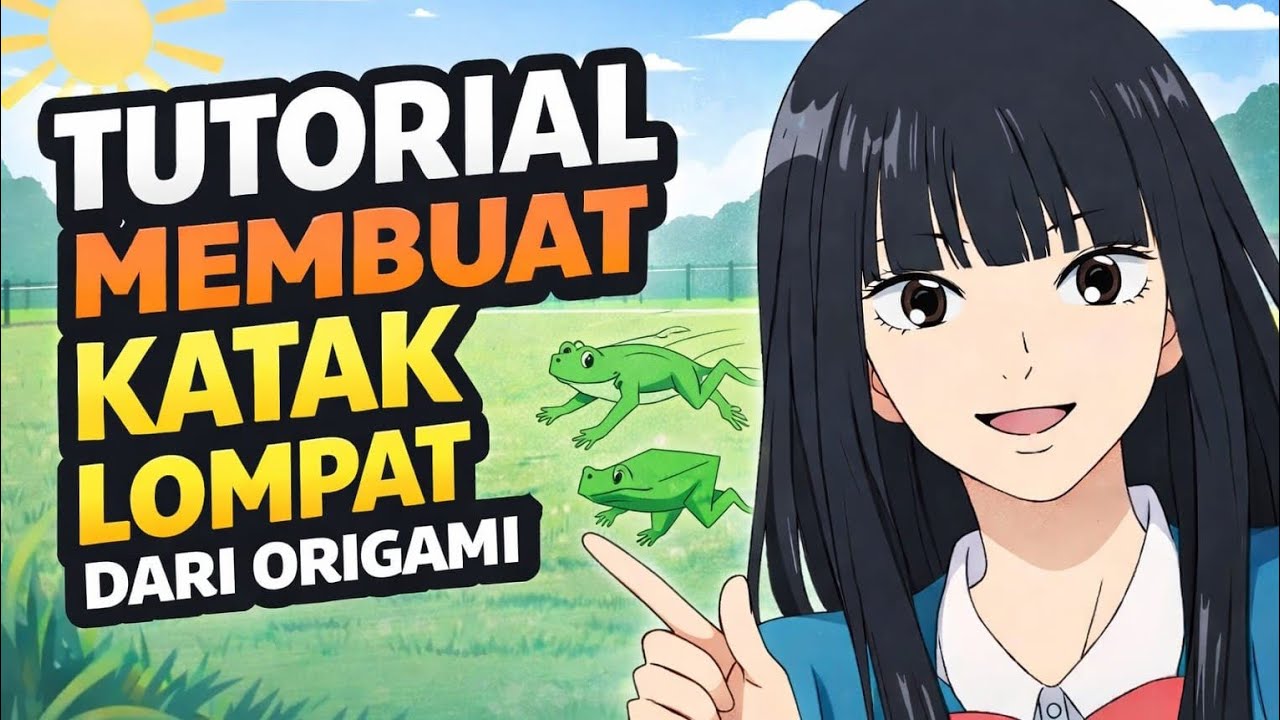 tutorial membuat origami katak lompat