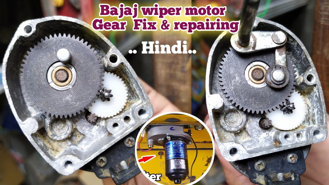 How To Repair Bajaj Auto Wiper Motor & Gear Fix ! Naveed Electration