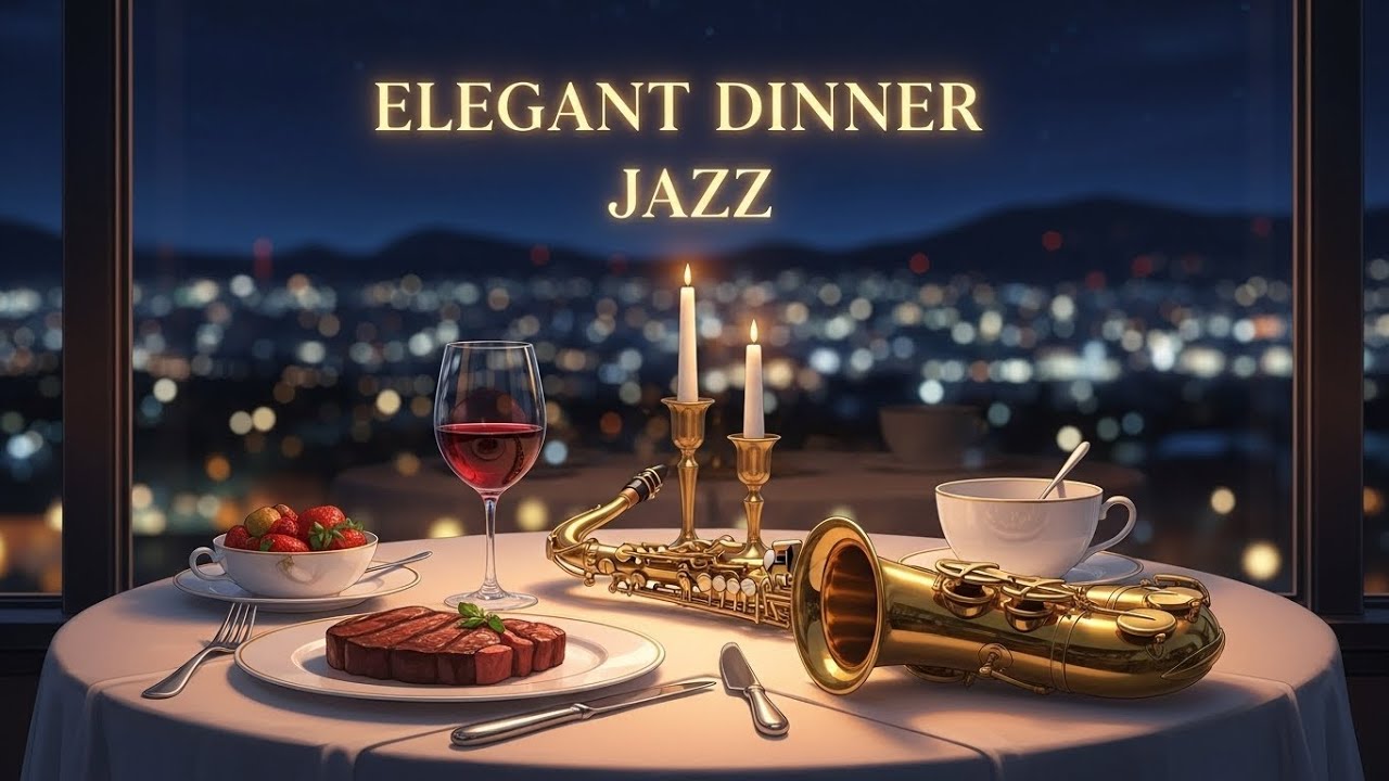 Elegant Dinner Jazz 🍷 Smooth Saxophone Music for Romantic Evening & Fine Dining