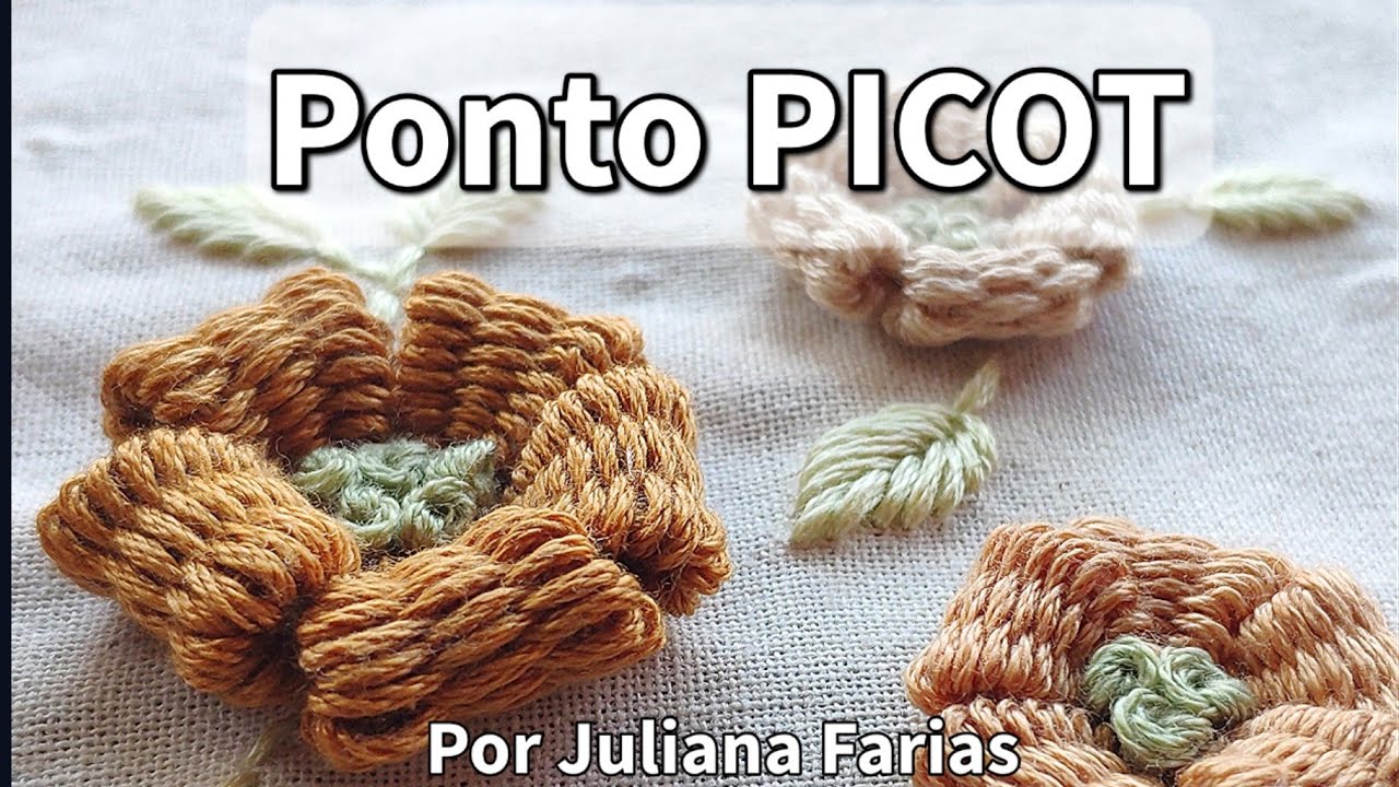 Ponto PICOT em flores