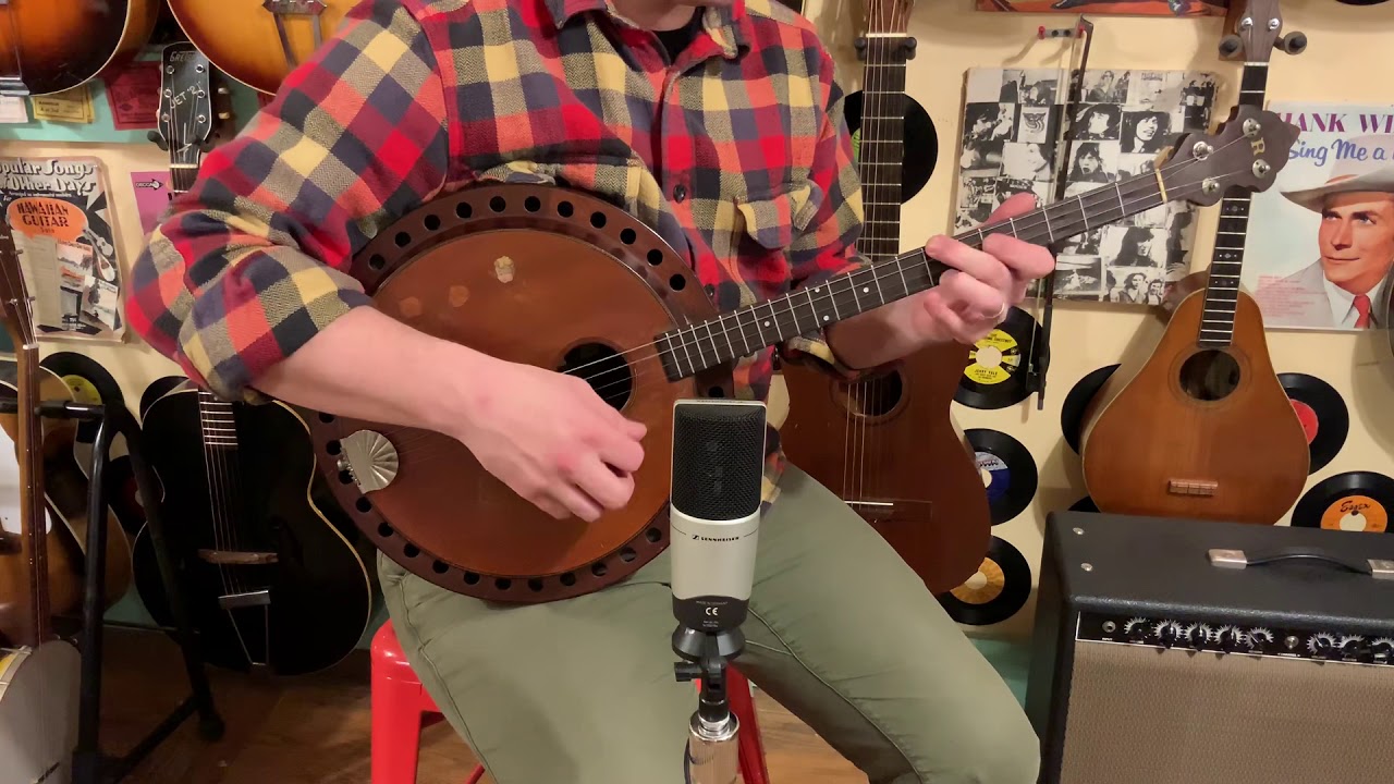 1927 Weymann tenor harp (banjo-shaped tenor guitar)