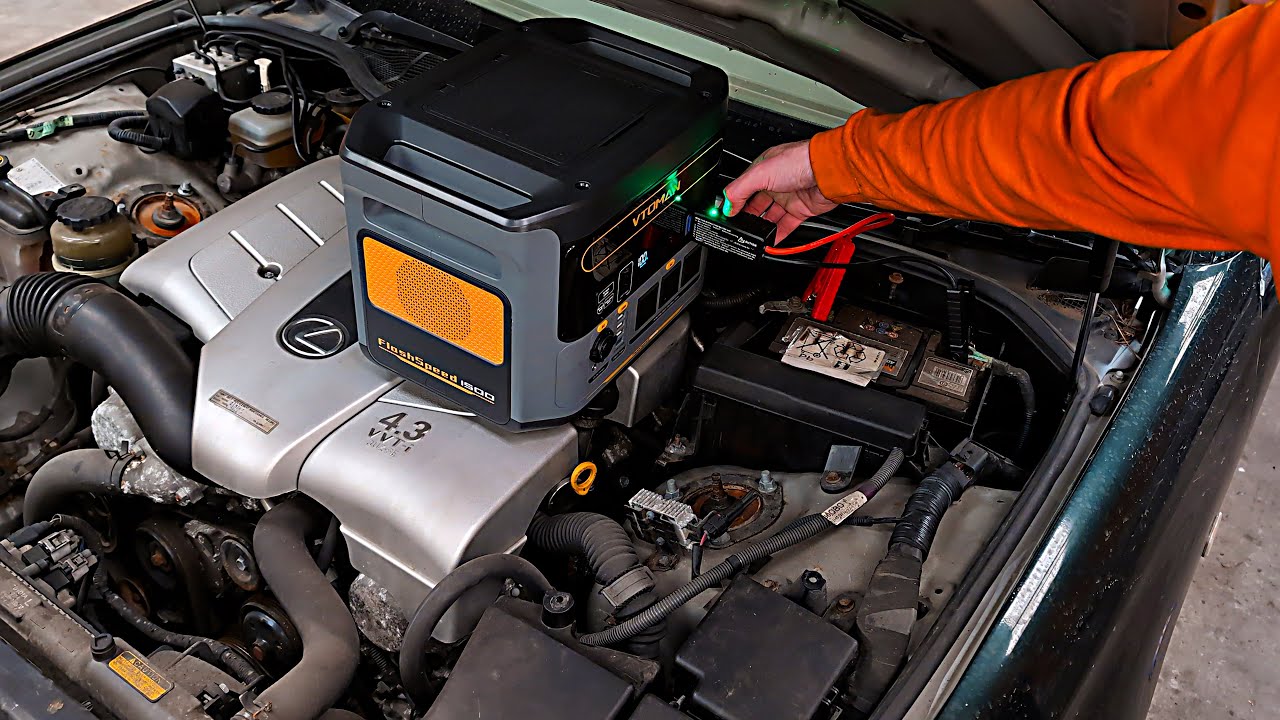 Vtoman FlashSpeed 1500 Power Station - UPS test, JUMP START test