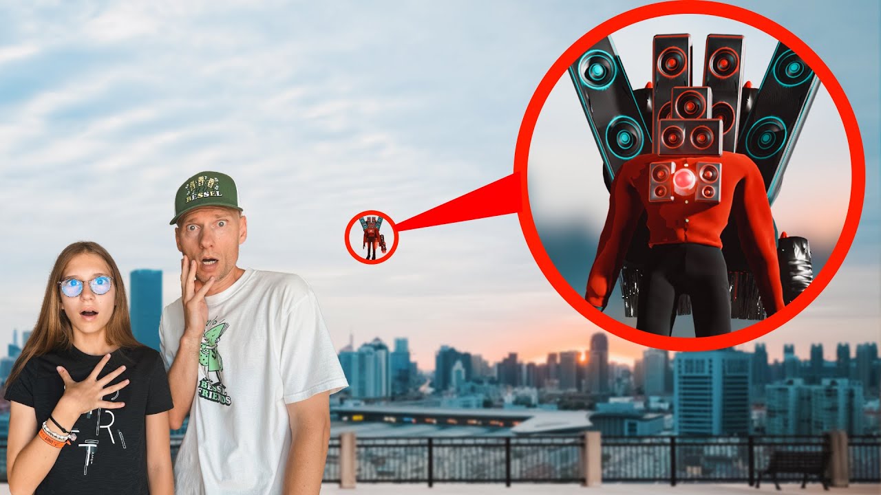TITAN SPEAKERMAN CONTRA SKIBIDI TOILET GIGANTE NA VIDA REAL | Arina Dance Stories Brasil