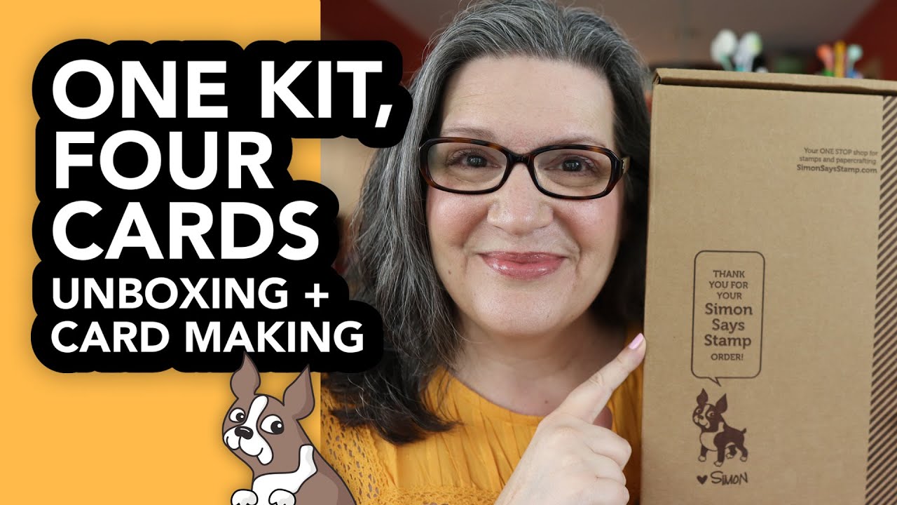 Let's Unbox a Card Kit and make FOUR cards! (the Simon Says Stamp Card Kit)