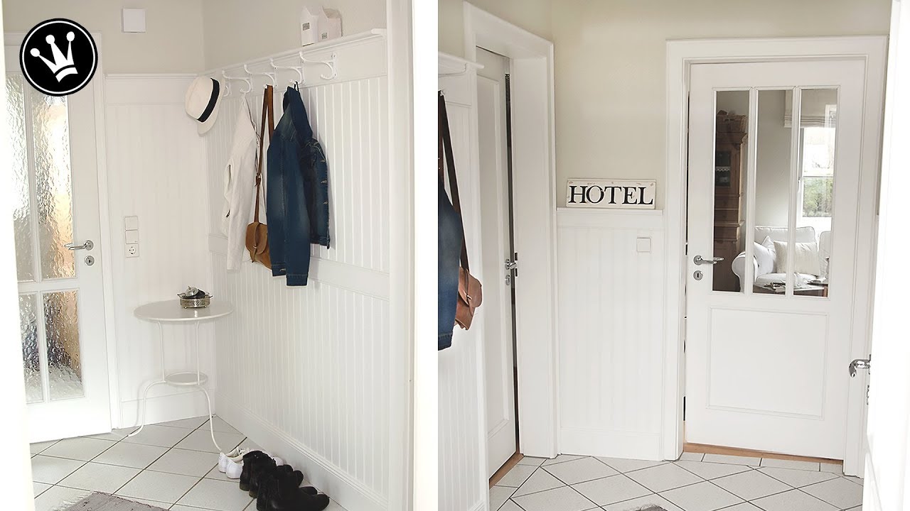 DIY- MAKEOVER | Umgestaltung Flur und Garderobe | Beadboard | Flur in einem Altbau renovieren