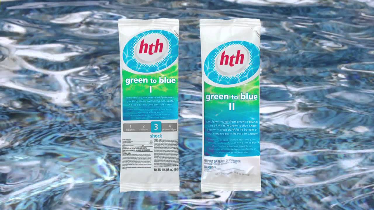 How to Shock Your Pool with HTH Green to Blue Shock Treatment