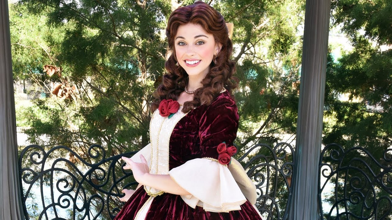 Belle in her Enchanted Christmas Winter Dress Meet & Greet at Epcot Festival of the Holidays 2017