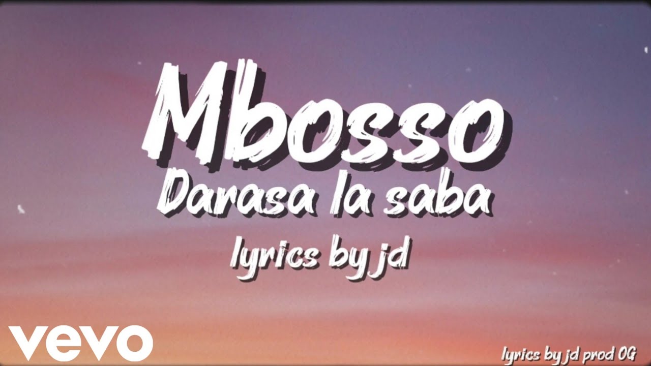 Mbosso - Darasa la saba (Official Lyrics Audio) Lyrics by Jd prod OG