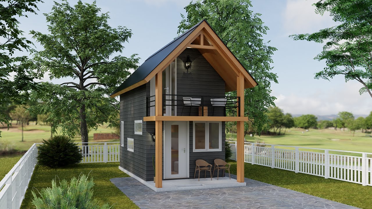 10'x16' (3x5 m) 2-Story Tiny House Tour | Small House Design
