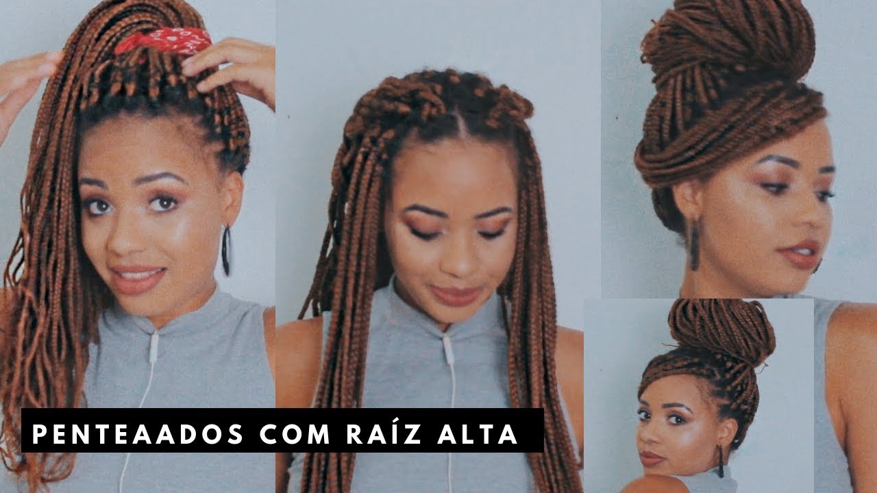 PENTEADOS PARA DISFARÇAR A  RAIZ ALTA DAS BOX BRAIDS por Emanuelly Magal