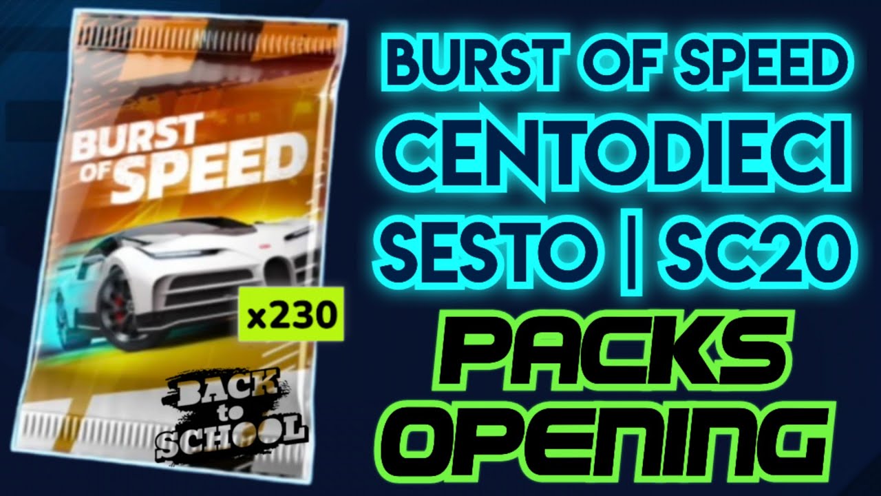 Asphalt UNITE - MEGA Opening of BURST OF SPEED | BACK TO SCHOOL packs 🔥 feat. BUGATTI CENTODIECI