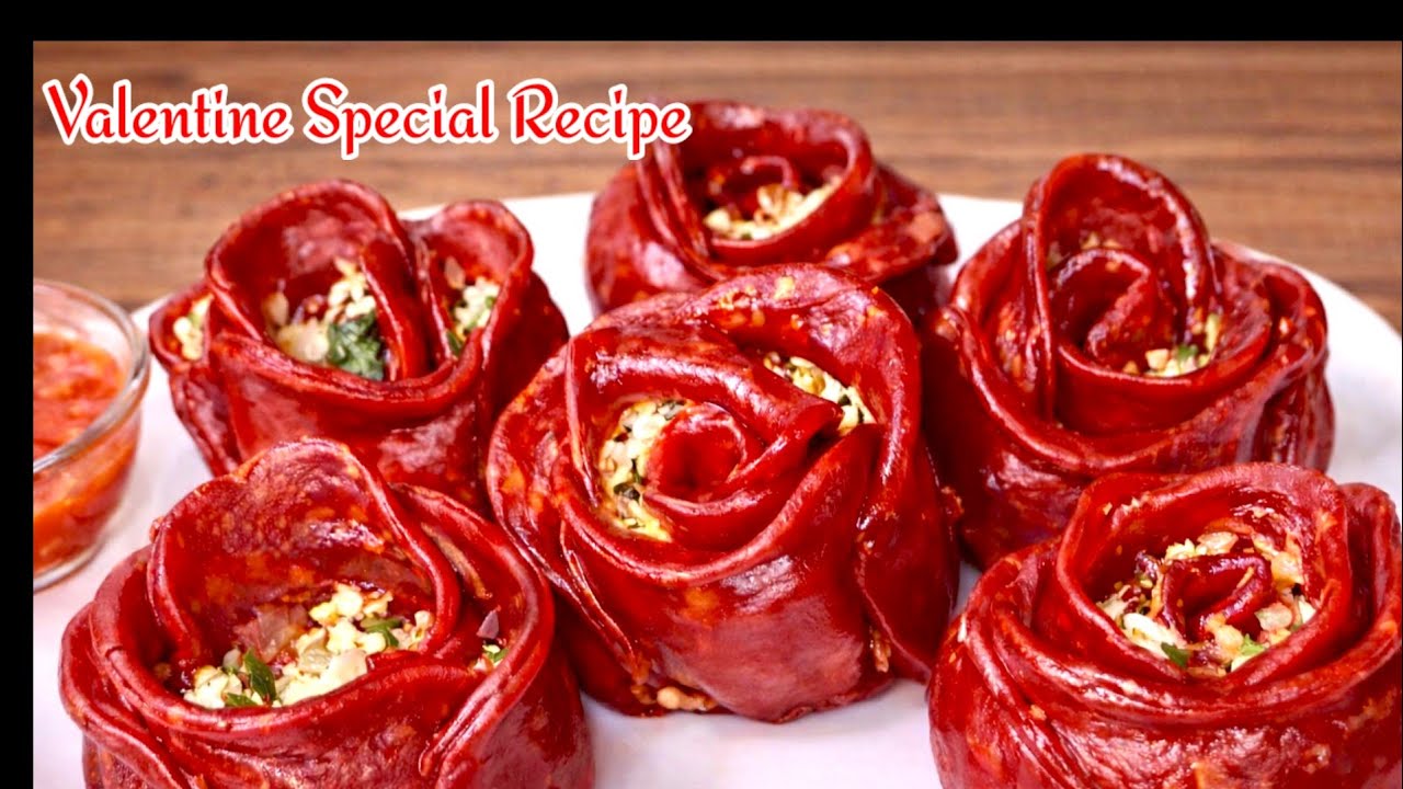 Valentine's Day Special ❤ Rose Recipe | Special Paneer Momos Recipe 