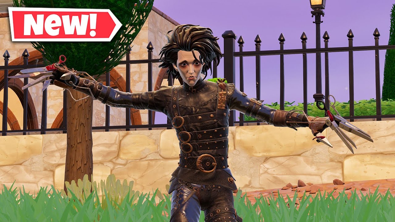 NEW EDWARD SCISSORHANDS Skin Gameplay In Fortnite!