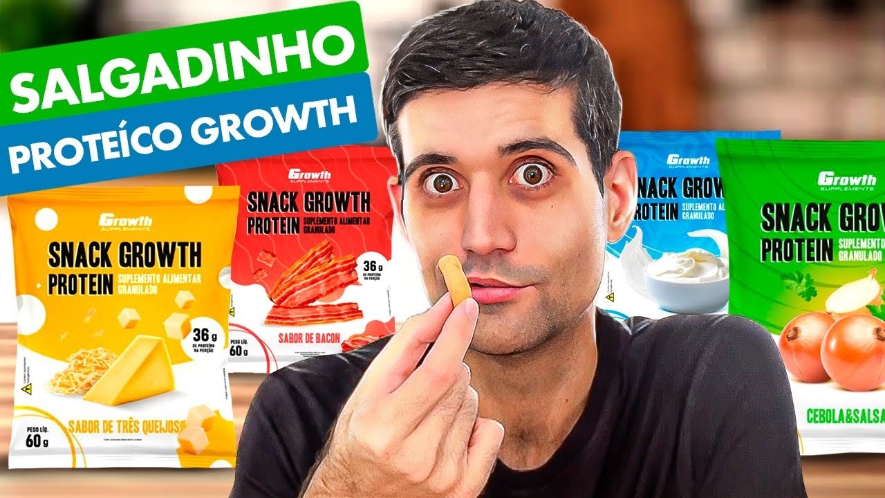 Experimentei o SALGADINHO PROTEICO da GROWTH