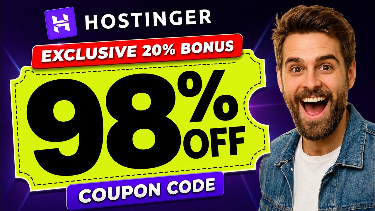 Hostinger Coupon Code 2026 | EXTRA 20% Discount | Hostinger Discount Code | Hostinger Promo Code