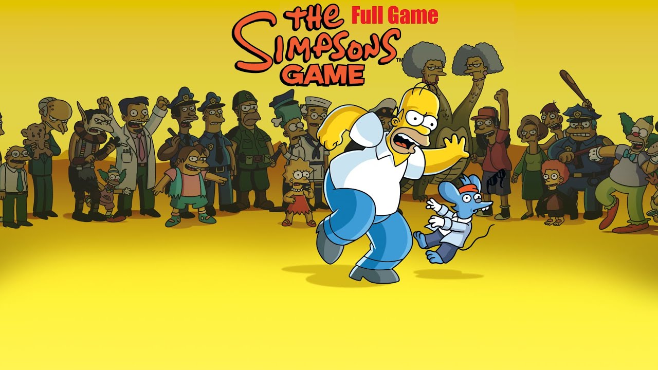 The Simpsons Game (2007) - Full game 60FPS (All Cutscenes Movie)