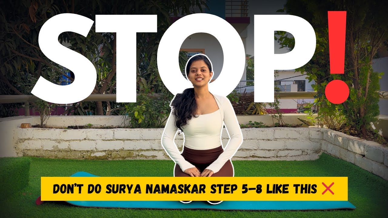 Most People Do Surya Namaskar Step 5–8 WRONG 😱 | Correct Method Explained