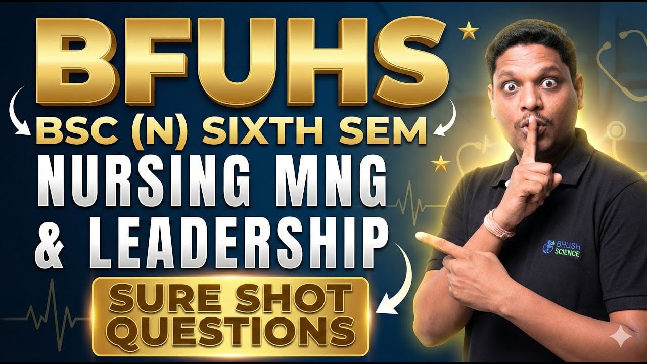 Kisi ko batana mat🤫 Nursing Management Sure Shot Questions | BFUHS bsc nursing 6th Sem | bsc nursing