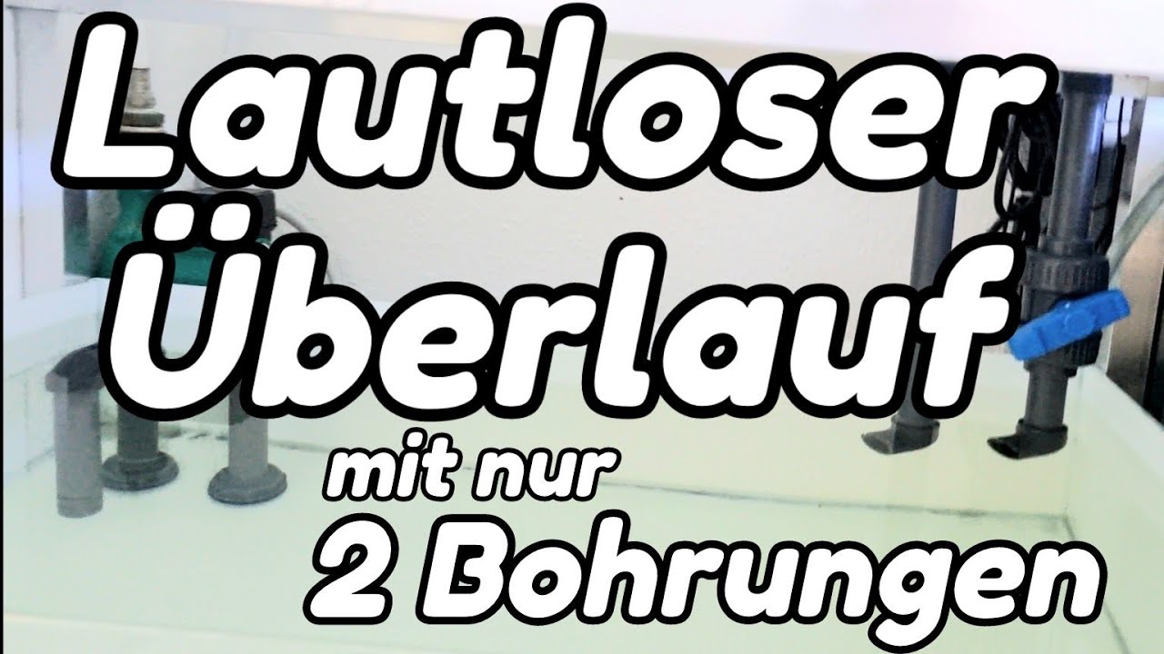 Lautloser Überlauf im Aquarium mit nur 2 Bohrungen ohne Glas-Schacht