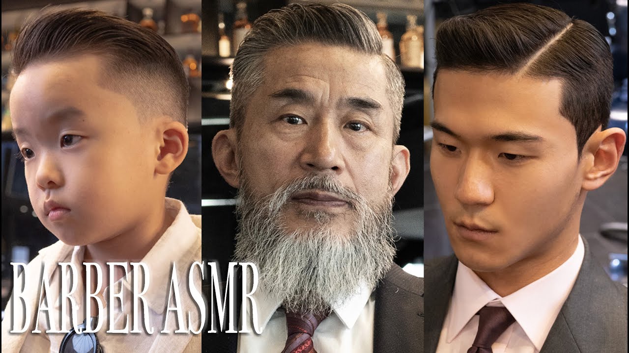 ASMR BARBER💈- 기장별 포마드 스타일 변화 헤어컷ASMR l the REVE barbershop - (Relax side part haircut asmr Movie)