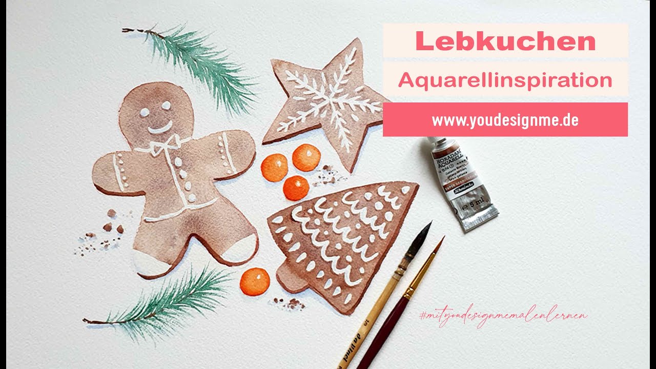 Lebkuchen mit granulierenden Farben