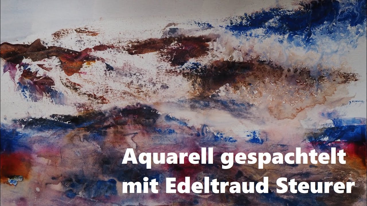 Gebirge - Aquarell gespachtelt - watercolor - montains