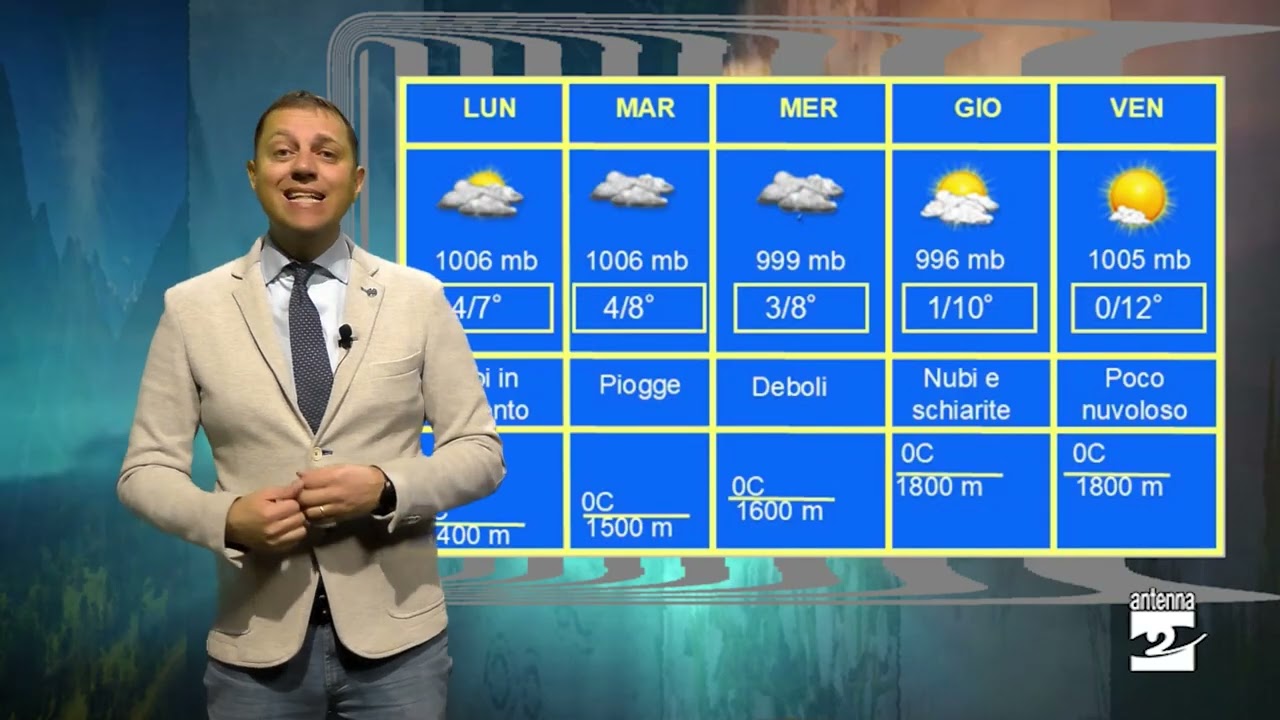PREVISIONI METEO: SI AVVICINA LA BASSA PRESSIONE