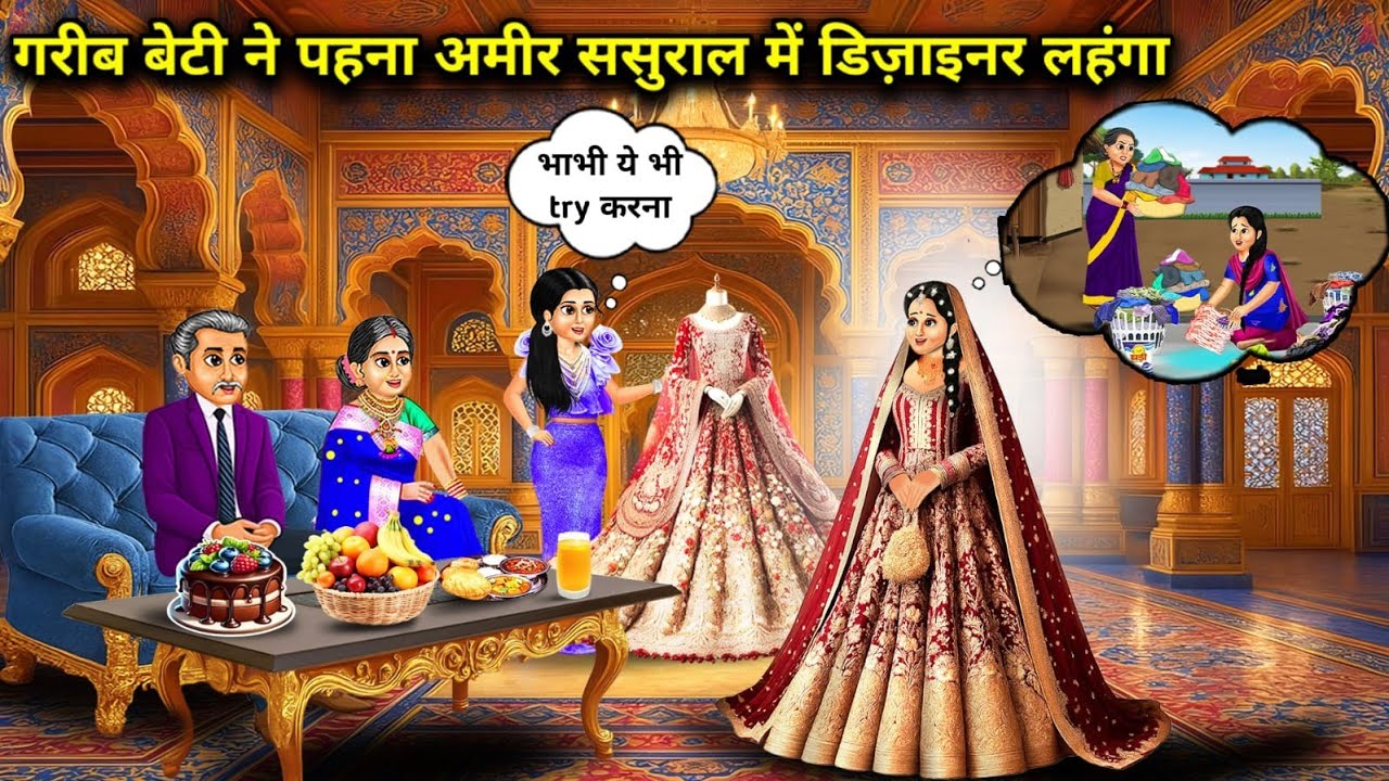 गरीब बेटी ने पहना अमीर ससुराल में डिज़ाइनर लहंगा ll Poor daughter wore designer lehenga in her rich 