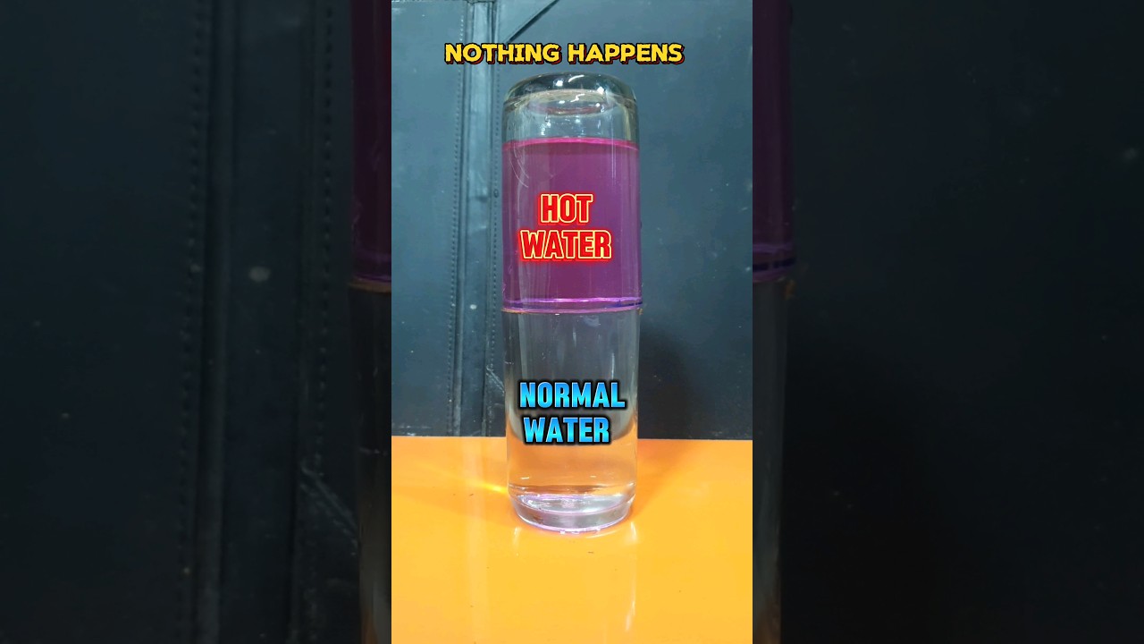 Hot water and cold water, density test 💯 | shorts #experiment #jcrazyexperiment