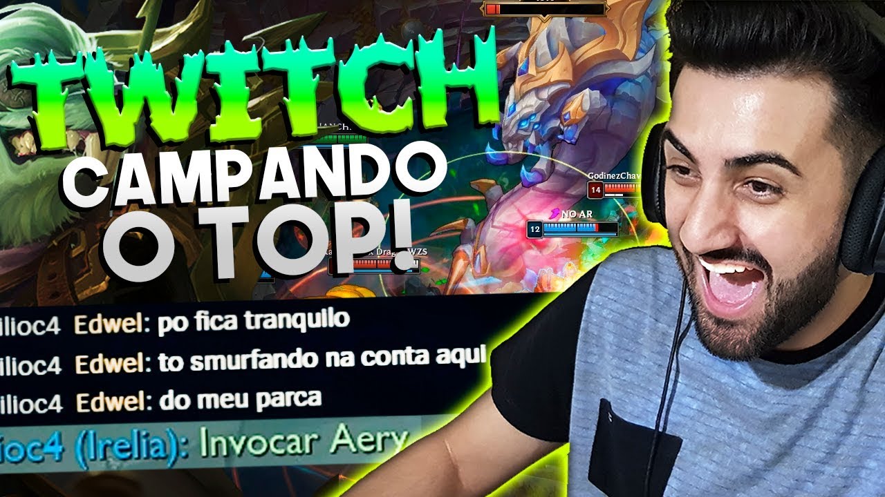 CAMPANDO O TOP DE TWITCH JUNGLE! *IRELIA SMURFANDO NA CONTA AMIGO KKK* - League of Legends