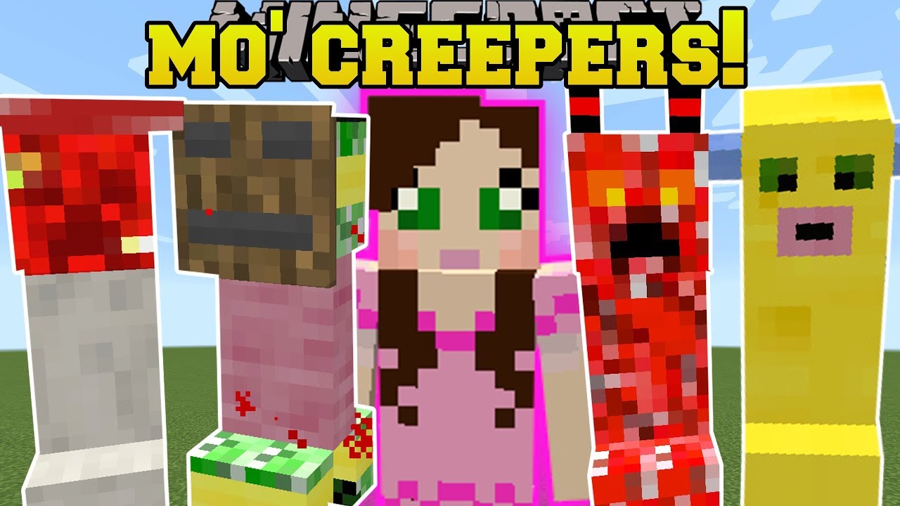 Minecraft: MO' CREEPERS!!! (15 NEW CRAZY CREEPERS!) Mod Showcase